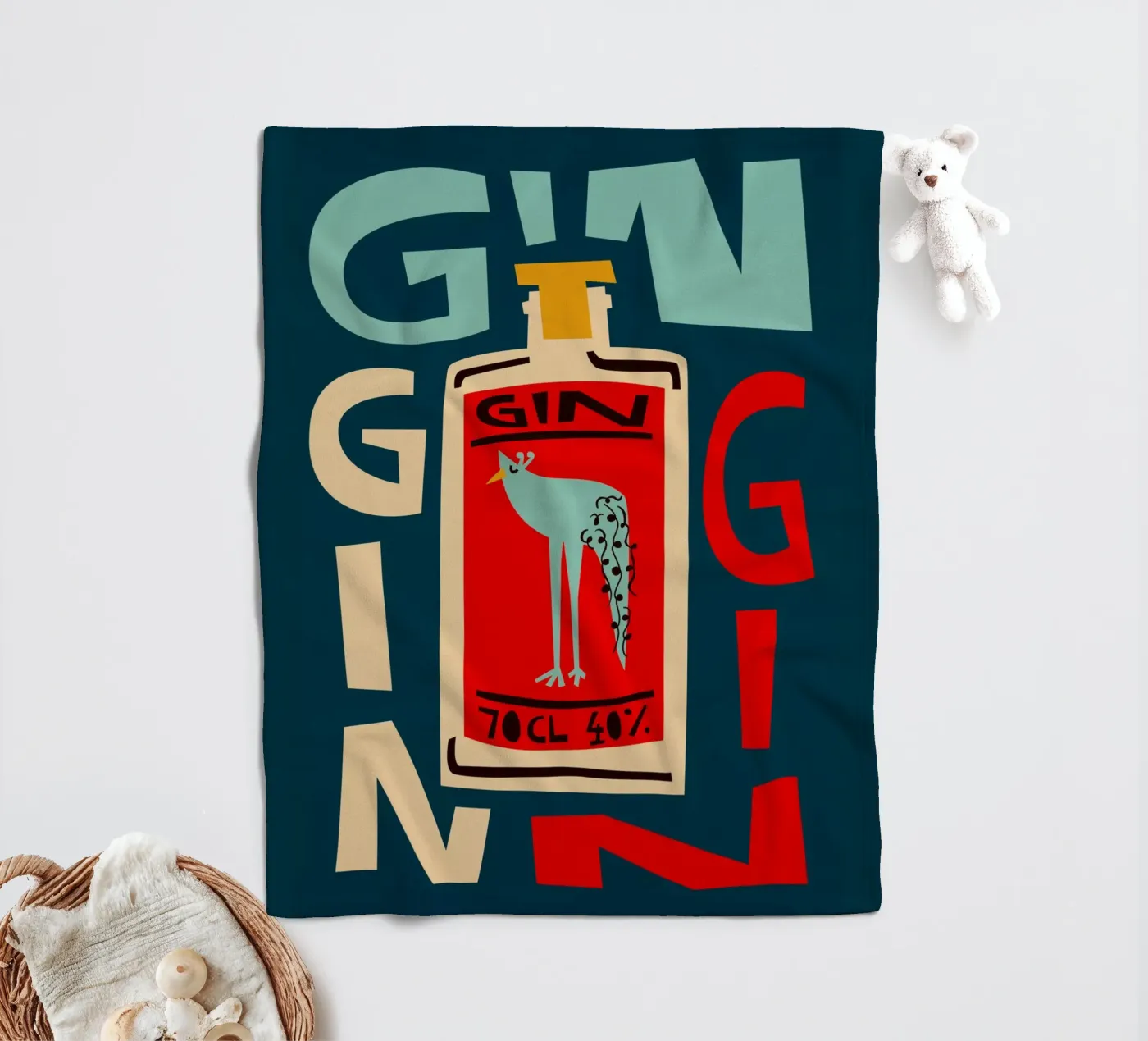 Gin Gin fleecedeken van Fox & Velvet