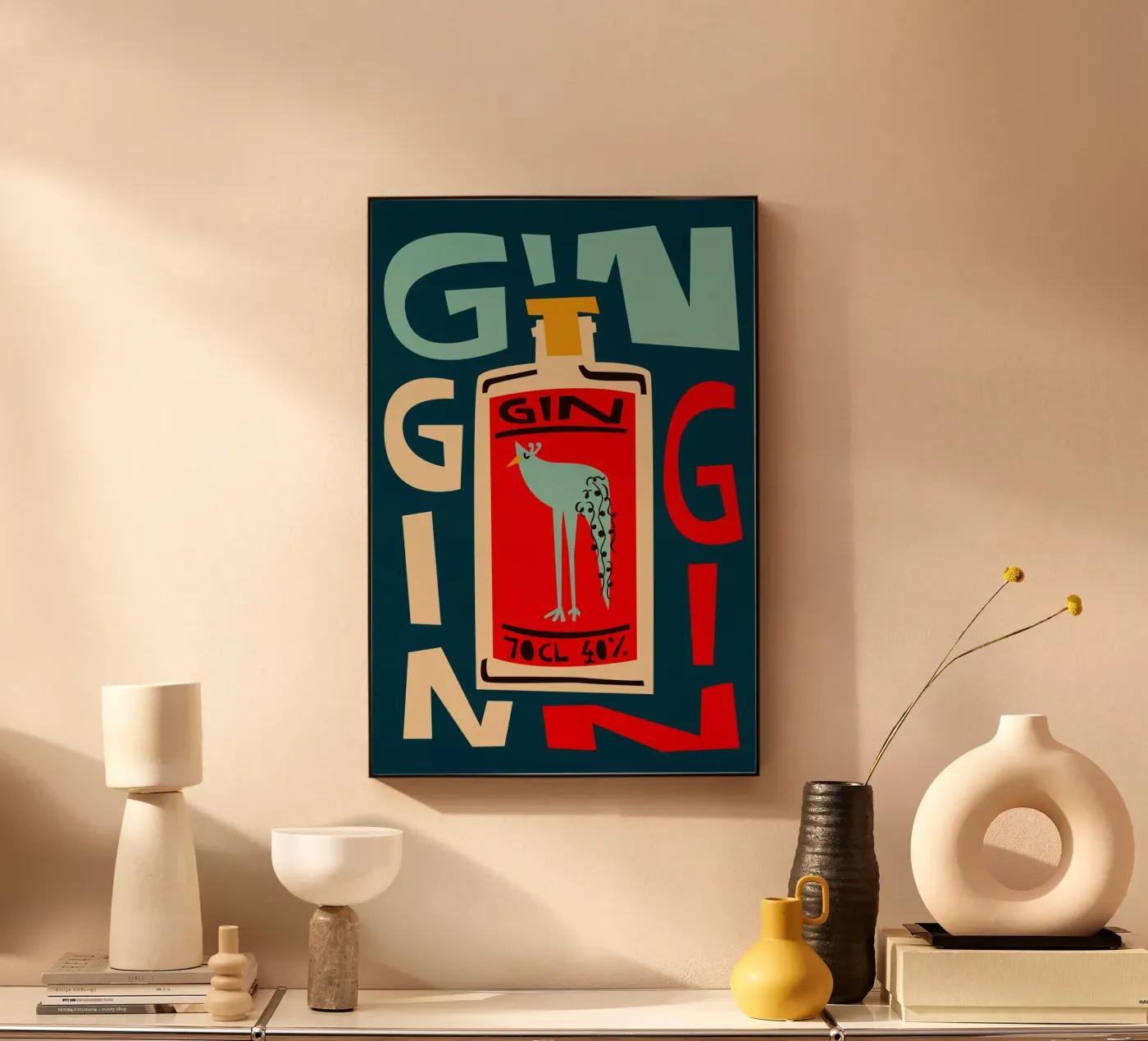 Gin Gin acryl van Fox & Velvet