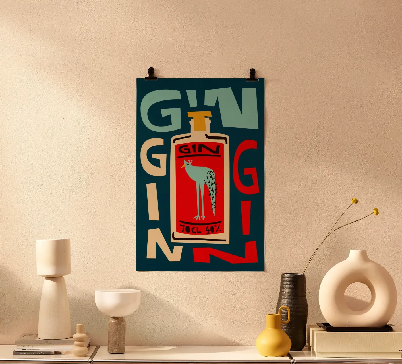 Gin Gin poster by Fox & Velvet