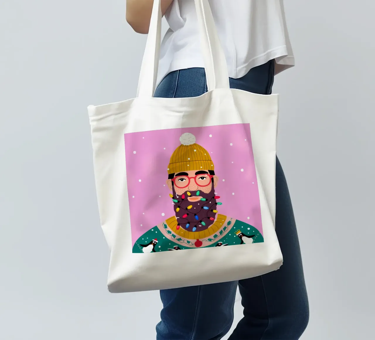 Moda invernale in maglia borsa in juta da Emery Kate
