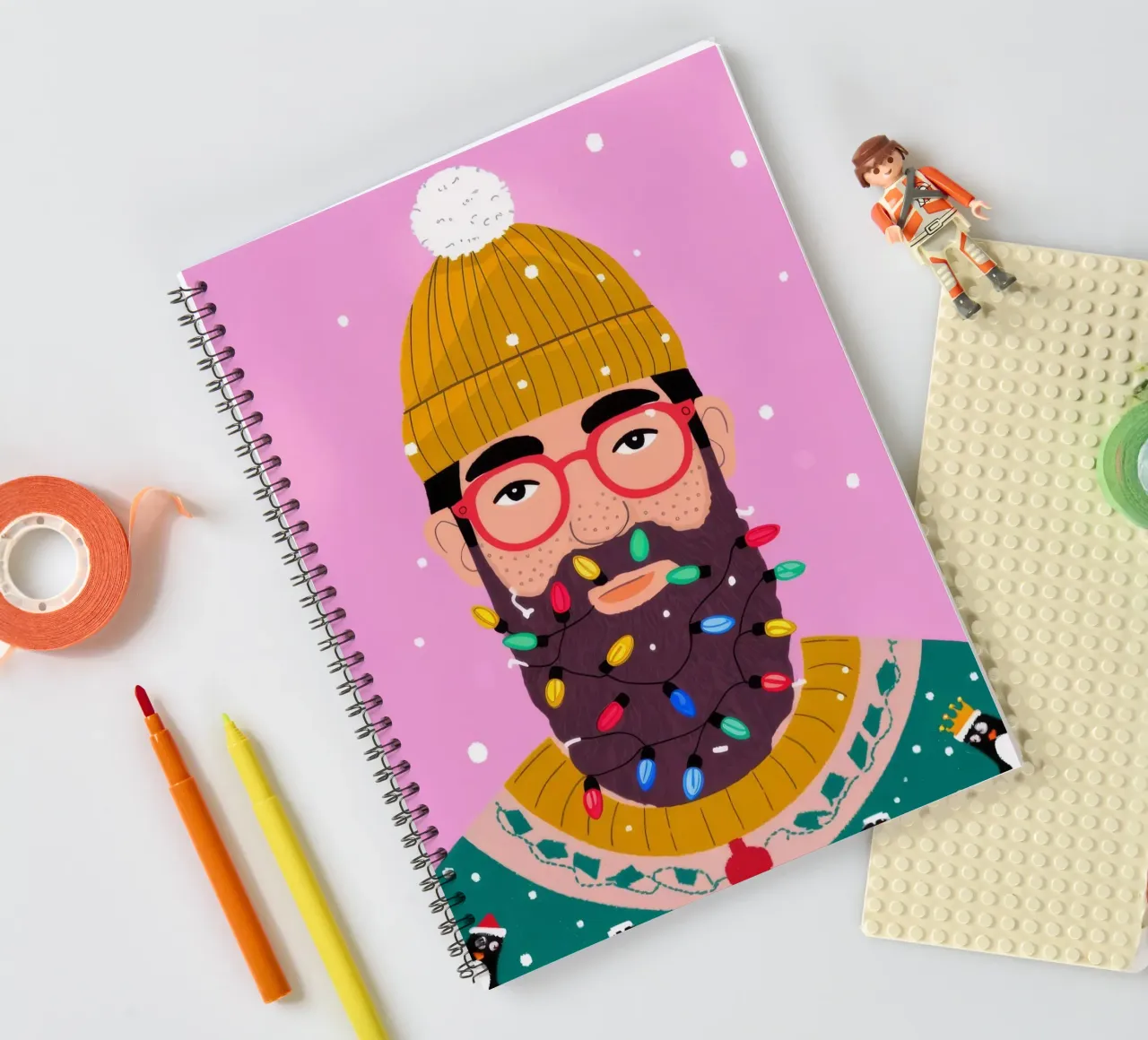 Winter Knit Fashion spiral notebook by Emery Kate