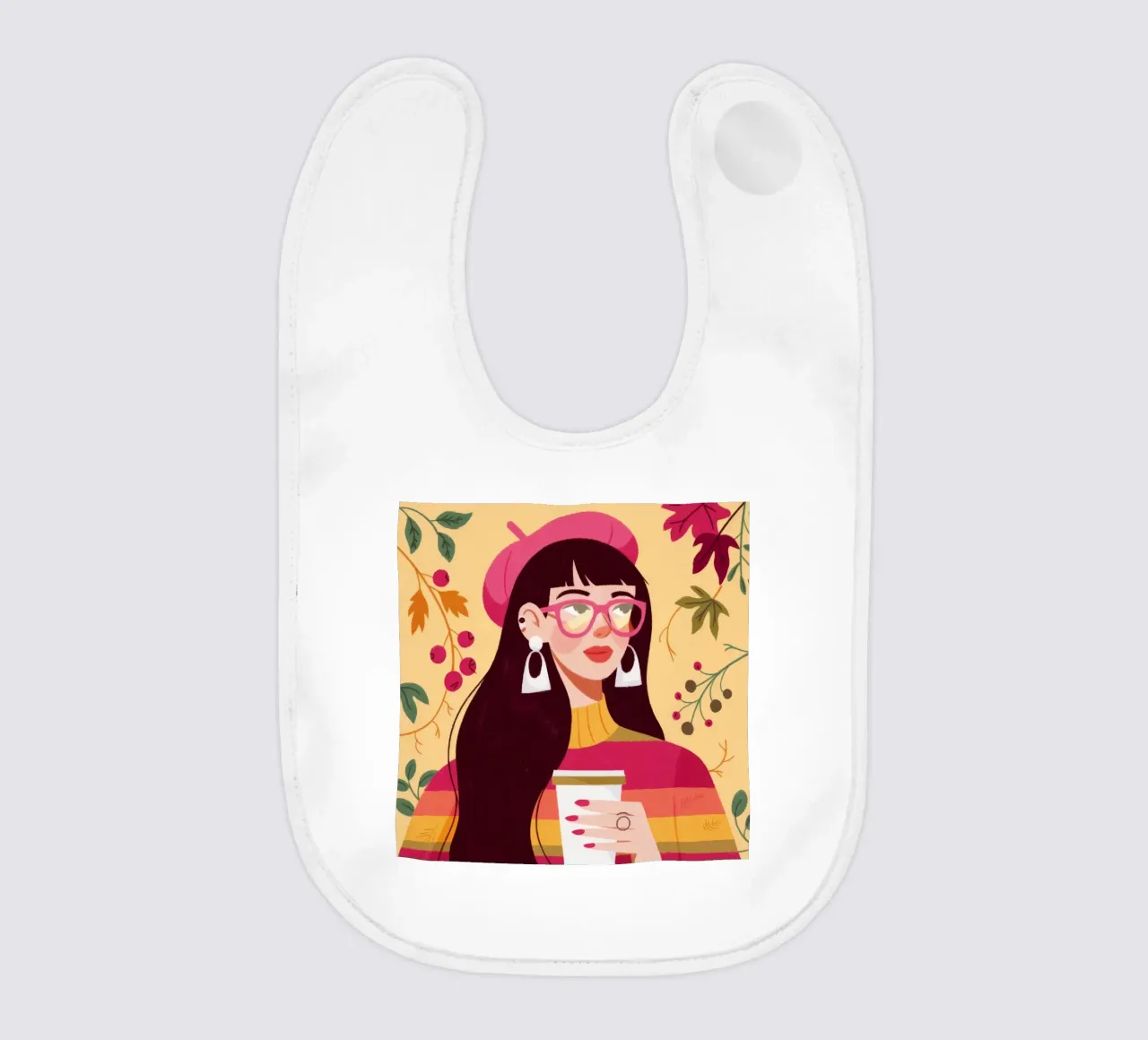 Herbst-Kaffeepause Babylätzchen von Emery Kate