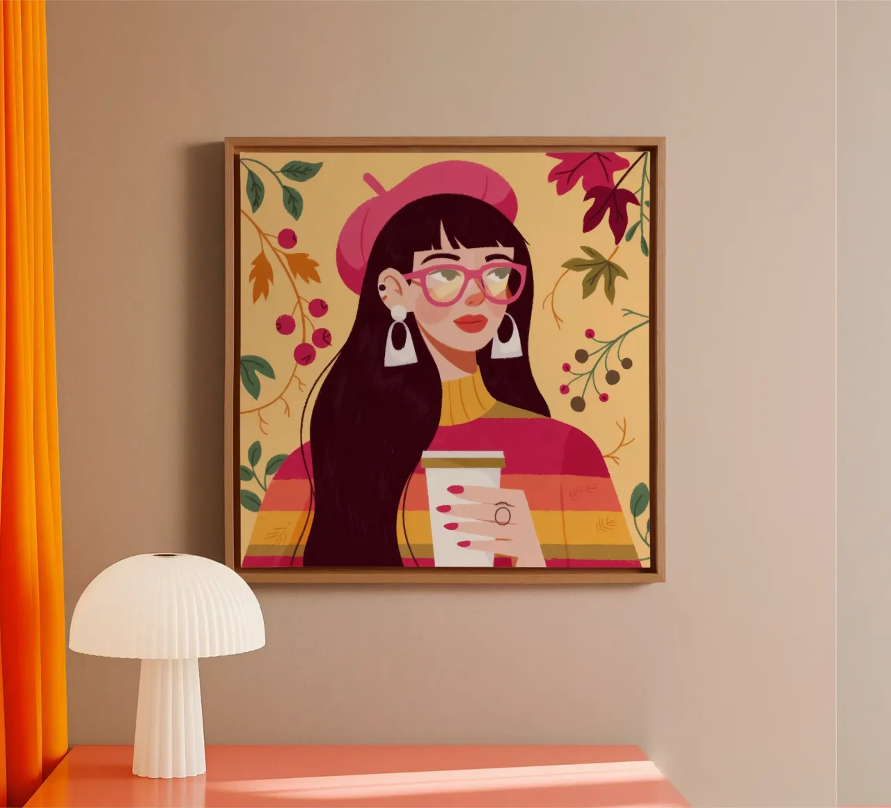Pause-café d'automne toile de Emery Kate