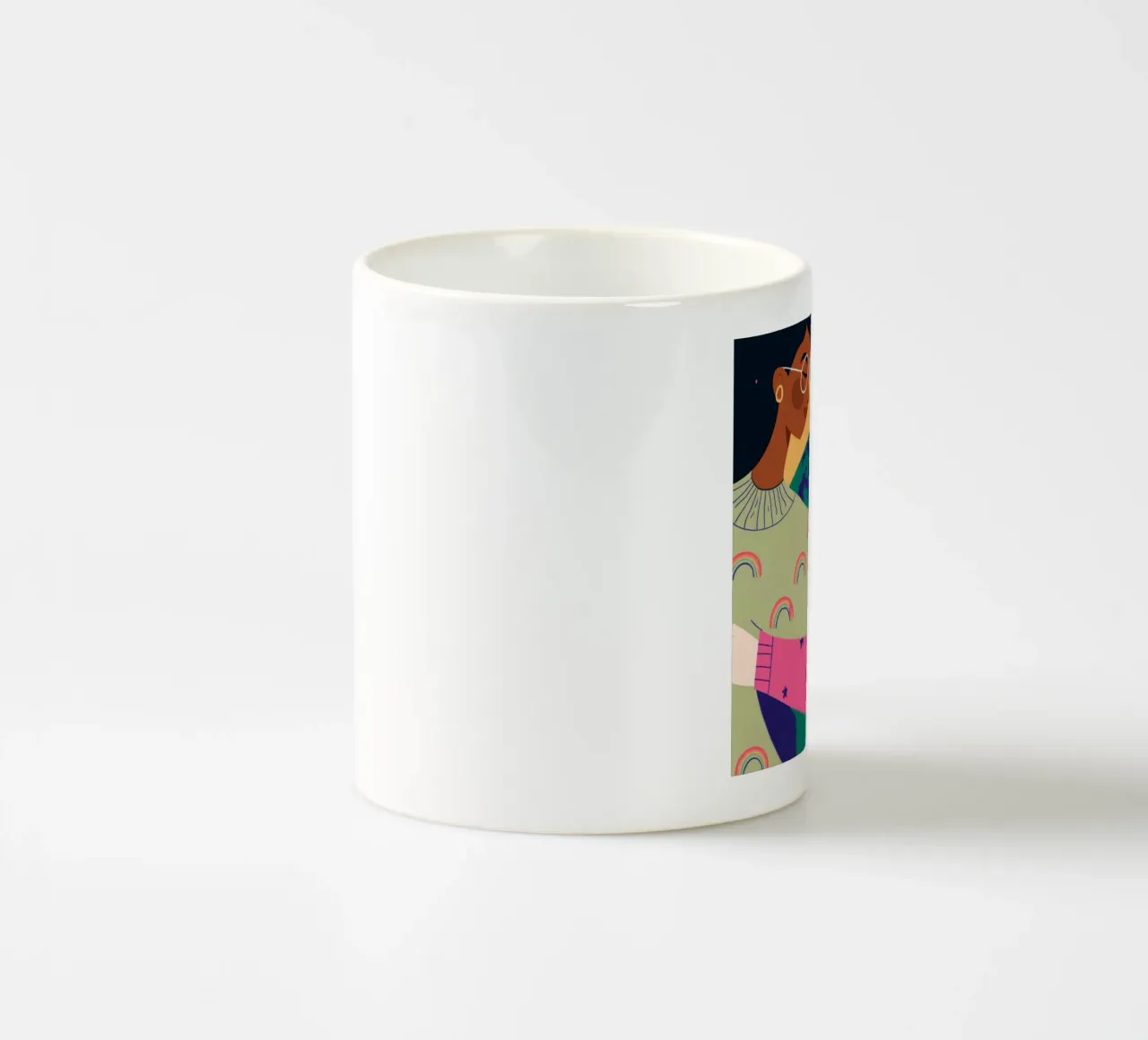 Il mondo abbraccia l'unità tazza in ceramica da Emery Kate