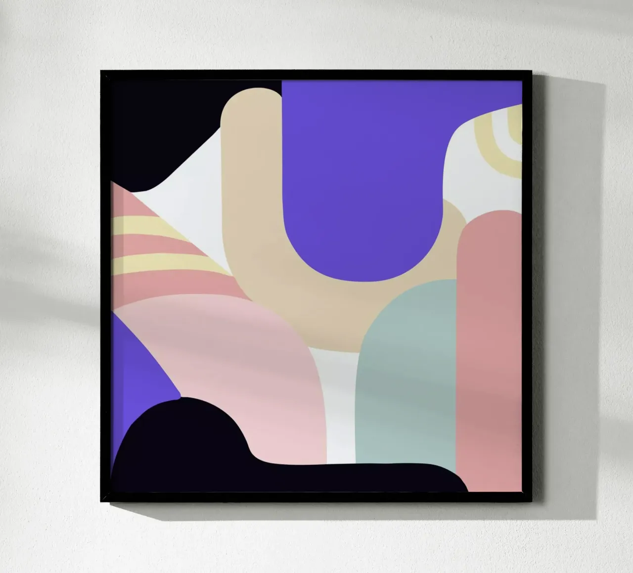 Blue Monday II poster con telaio in plastica da Jilli Darling Art