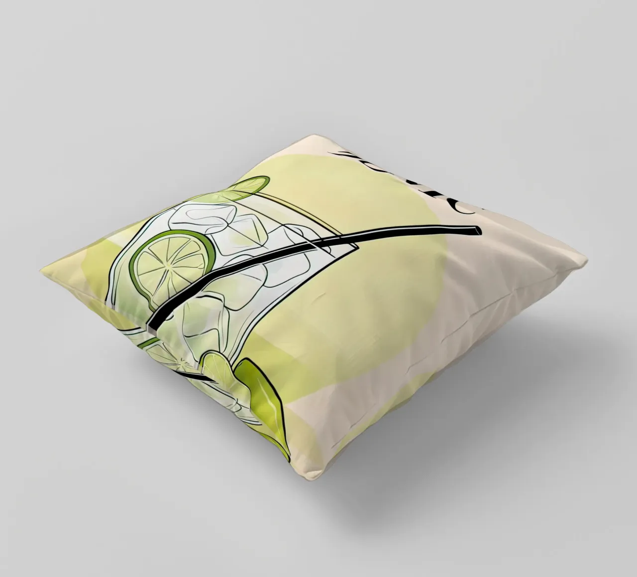 Gin and Tonic poster decorative cushion by 🎁 ARTVI-SHOP
