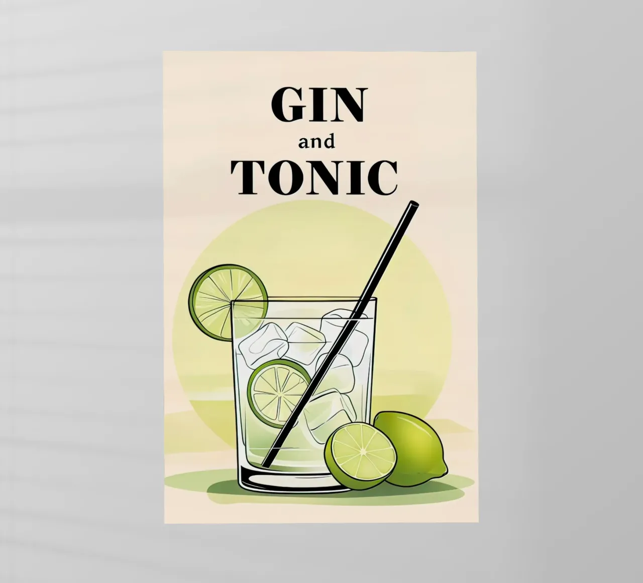 Poster di Gin e Tonic pellicola backlit da 🎁 ARTVI-SHOP