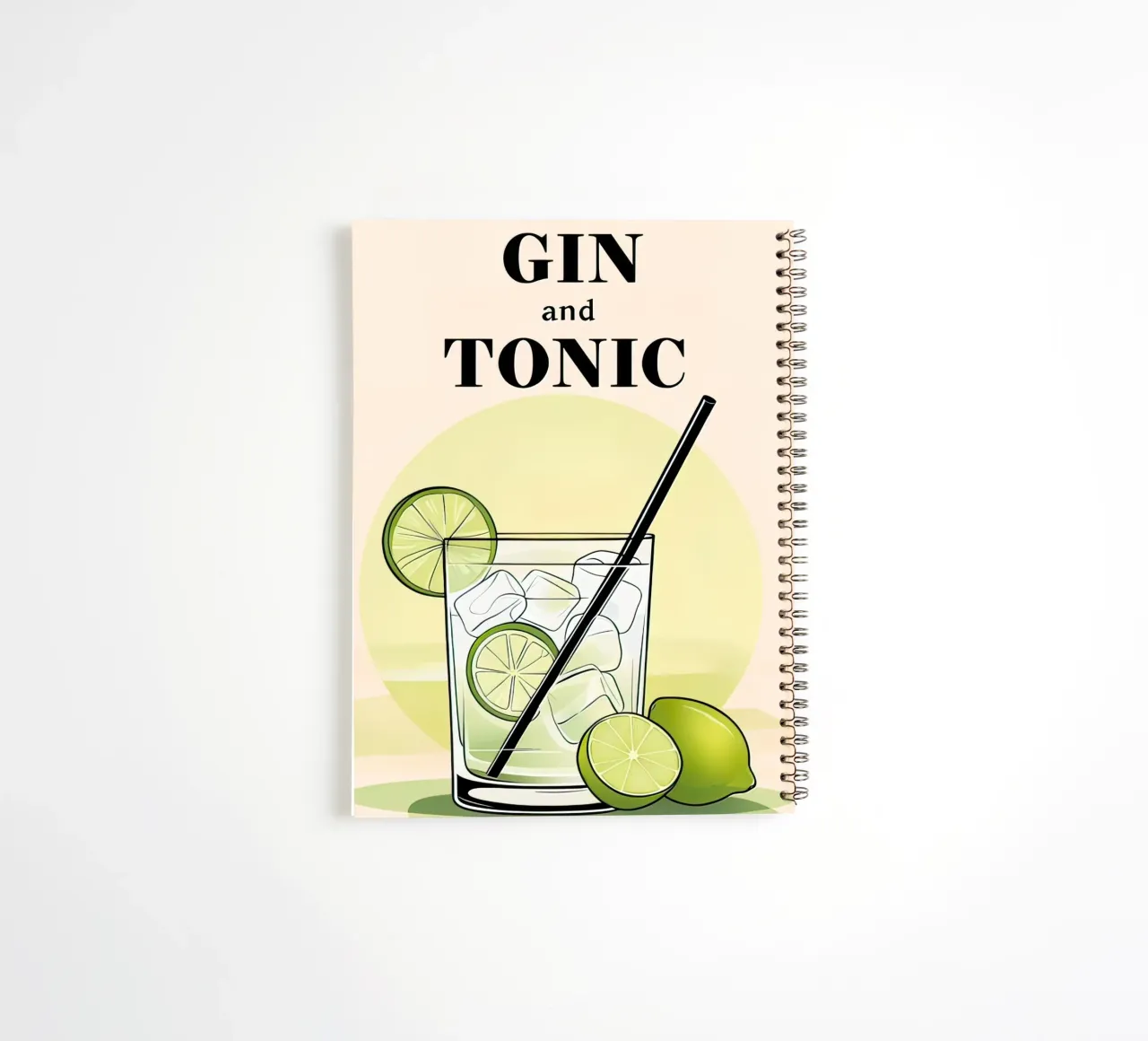 Gin and Tonic poster spiral notebook by 🎁 ARTVI-SHOP