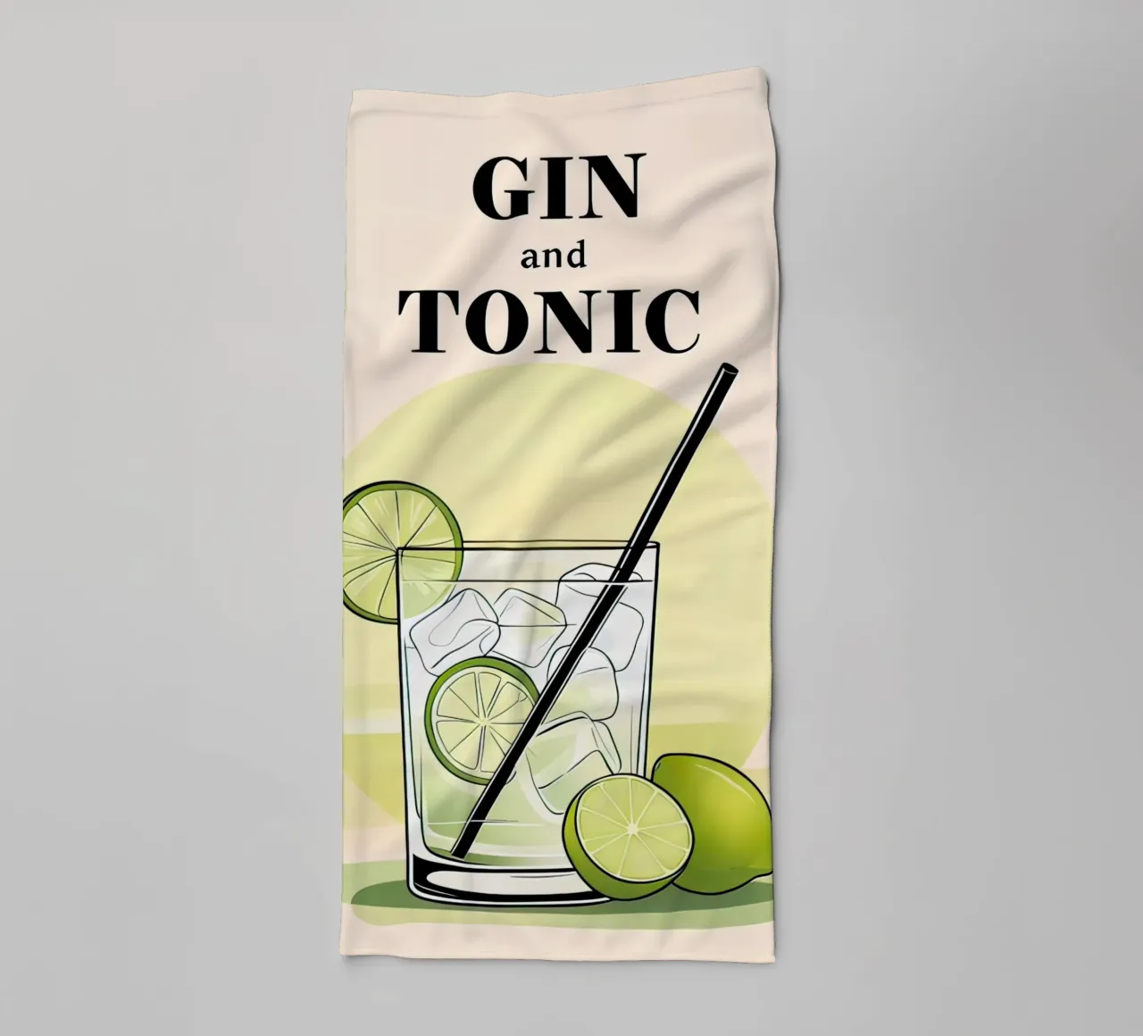 Gin and Tonic poster towel by 🎁 ARTVI-SHOP