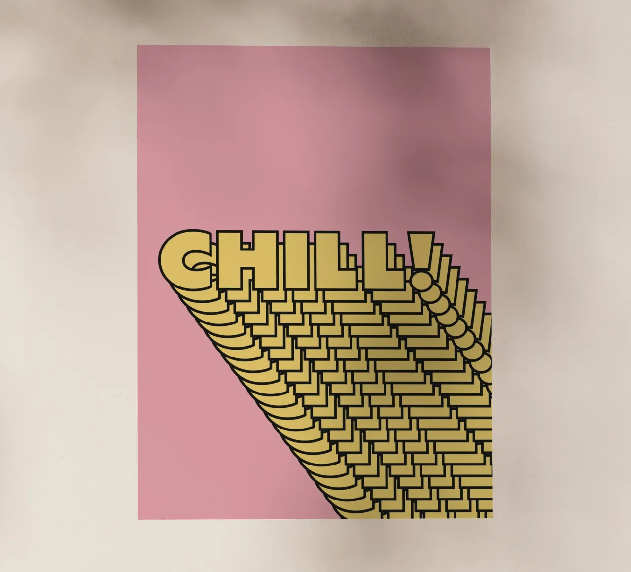 Chill Repeating Text Cool Pattern lámina retroiluminada de Paigaam Studio