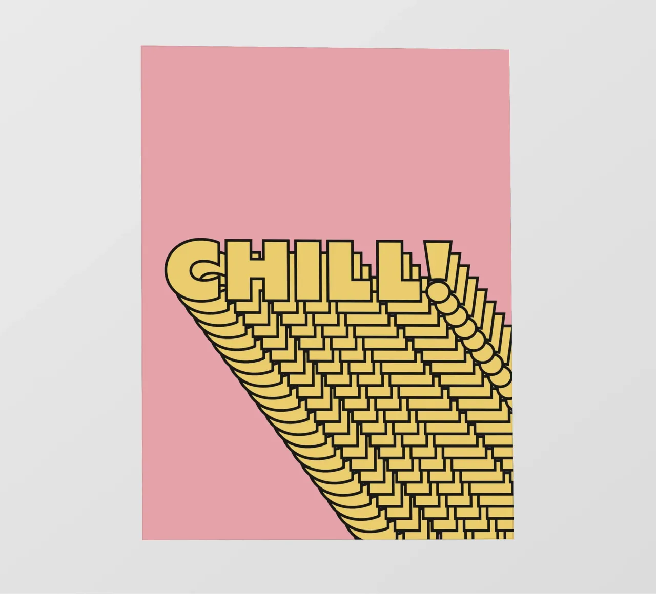 Chill Repeating Text Cool Pattern lámina retroiluminada de Paigaam Studio