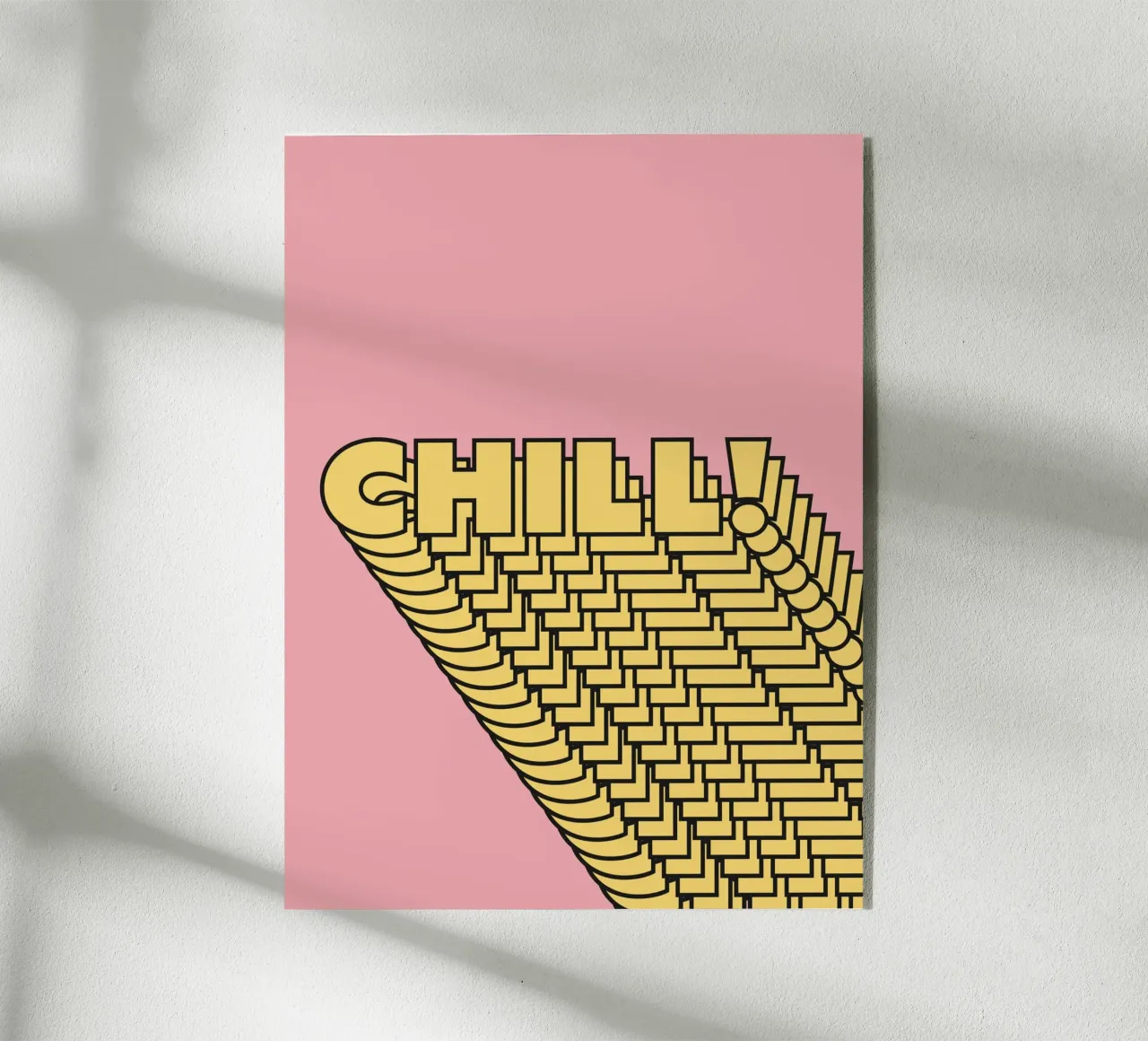 Chill Repeating Text Cool Pattern metacrilato de Paigaam Studio