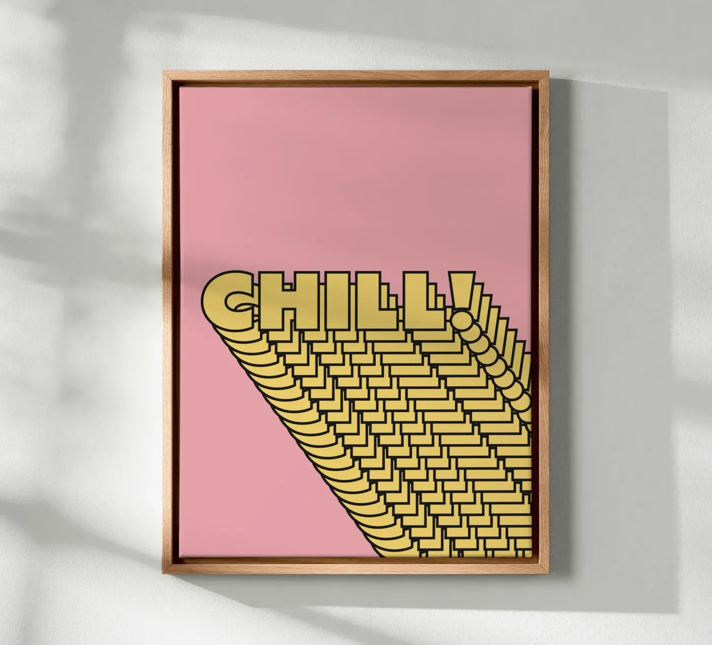 Chill Repeating Text Cool Pattern canvas by Paigaam Studio