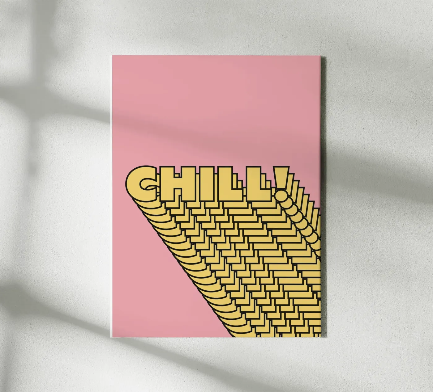 Chill Repeating Text Cool Pattern canvas by Paigaam Studio