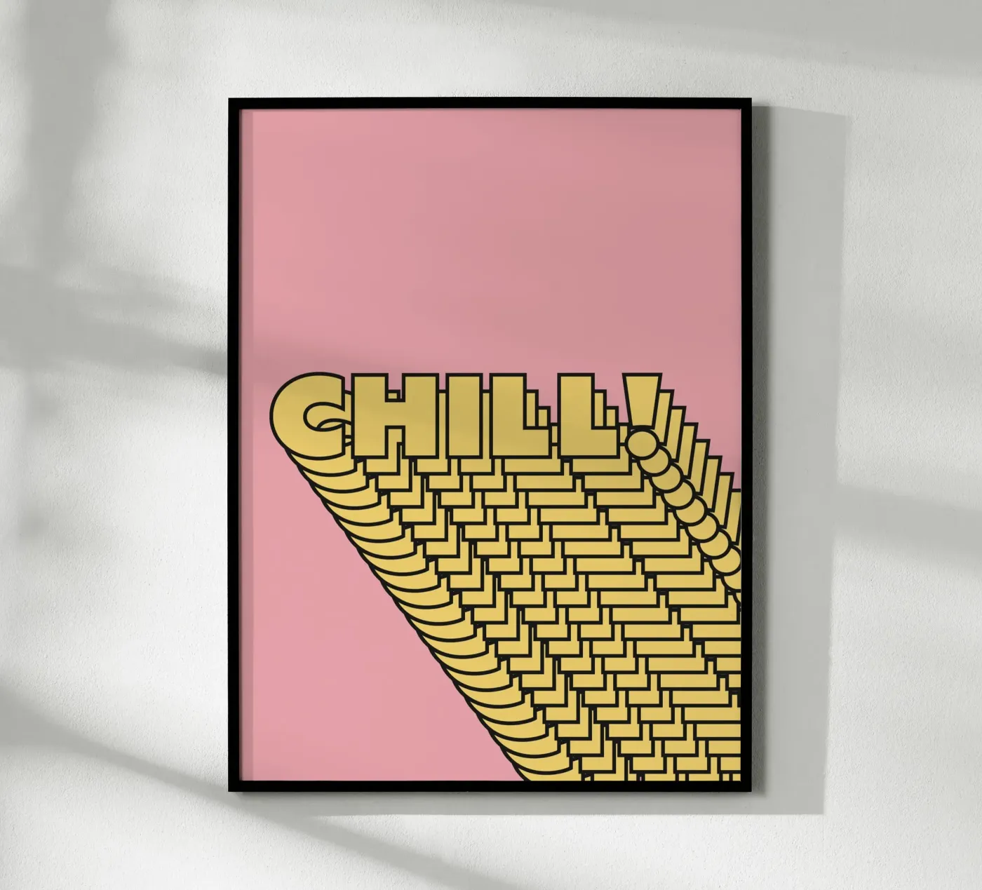 Chill Repeating Text Cool Pattern poster by Paigaam Studio