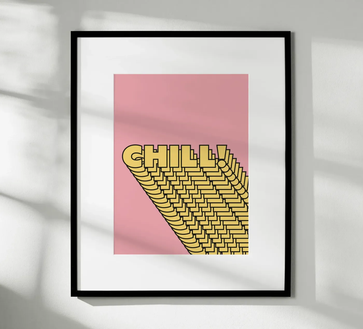 Chill Repeating Text Cool Pattern poster by Paigaam Studio