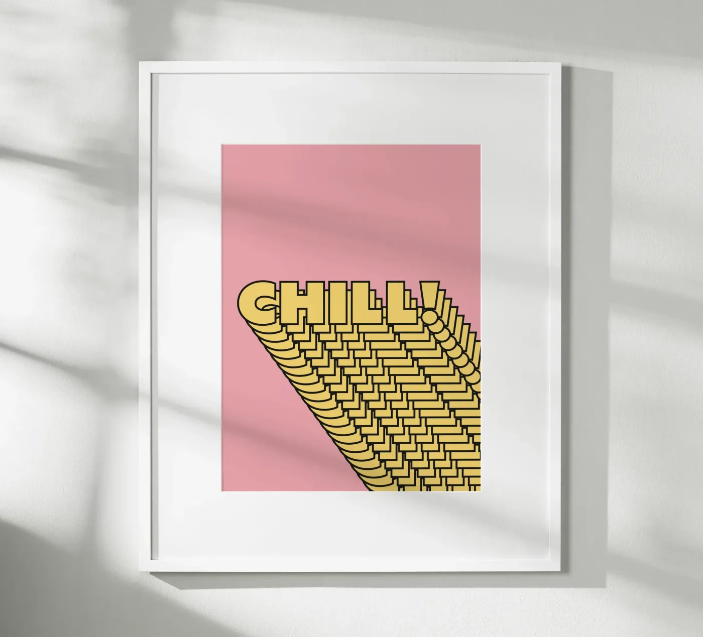 Chill Repeating Text Cool Pattern poster by Paigaam Studio