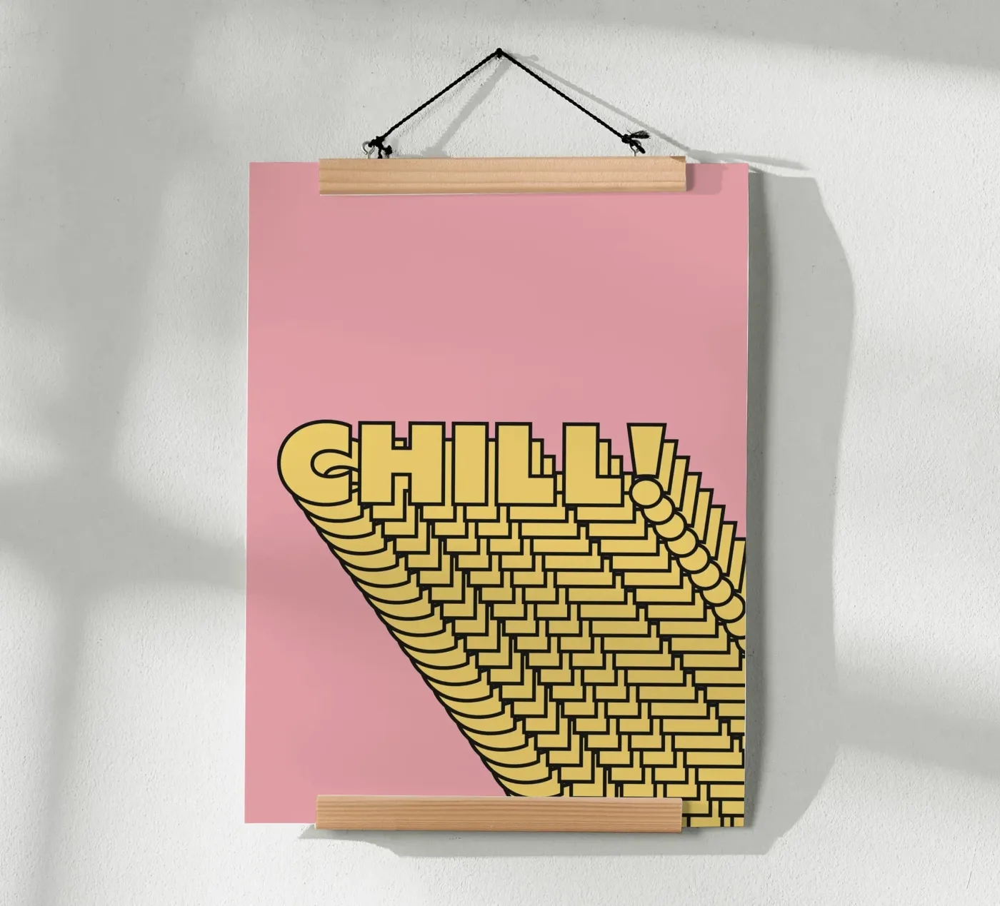 Chill Repeating Text Cool Pattern poster by Paigaam Studio
