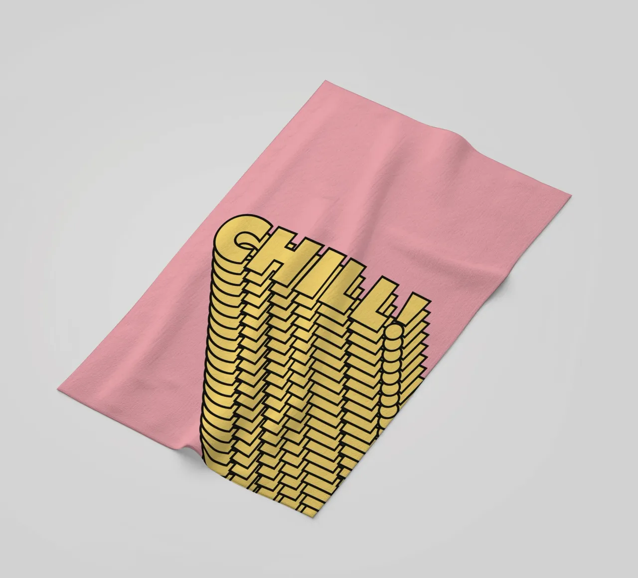 Chill Repeating Text Cool Pattern toalla de playa de Paigaam Studio