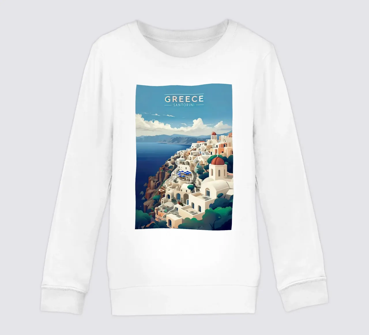 Greece santorini poster felpa bambino da 🎁 ARTVI-SHOP