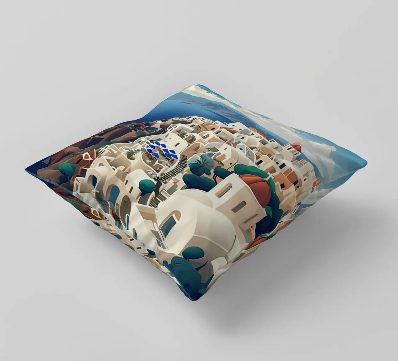 Greece santorini poster cuscino da 🎁 ARTVI-SHOP