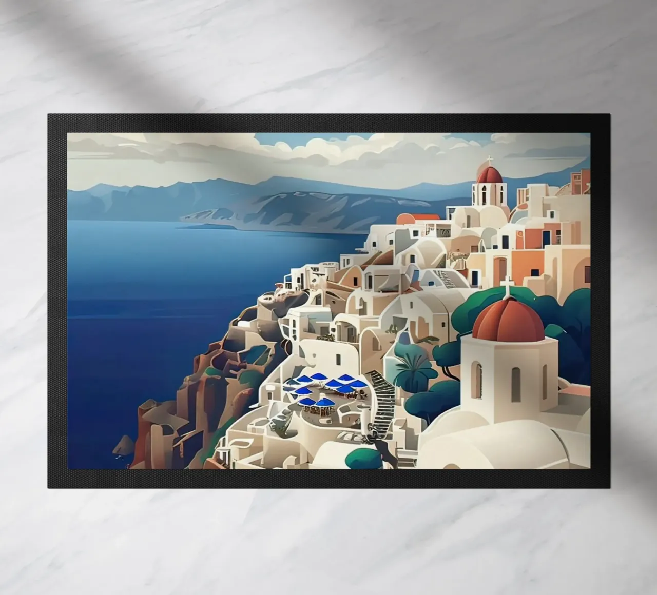Greece santorini poster zerbino da ARTVI-SHOP