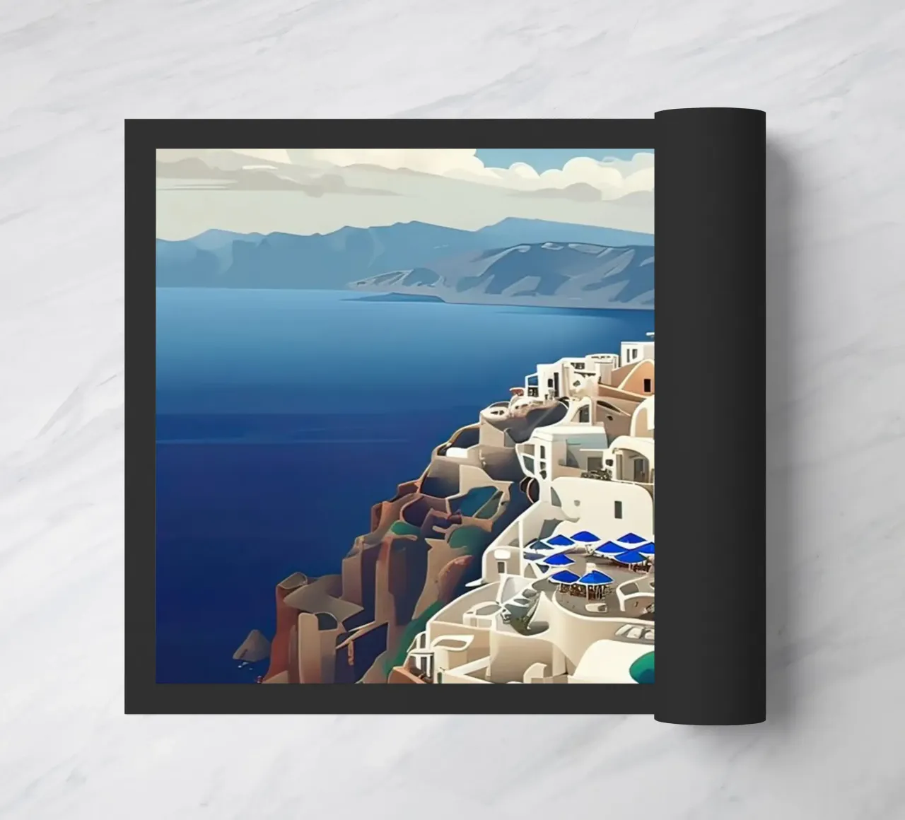 Greece santorini poster zerbino da ARTVI-SHOP