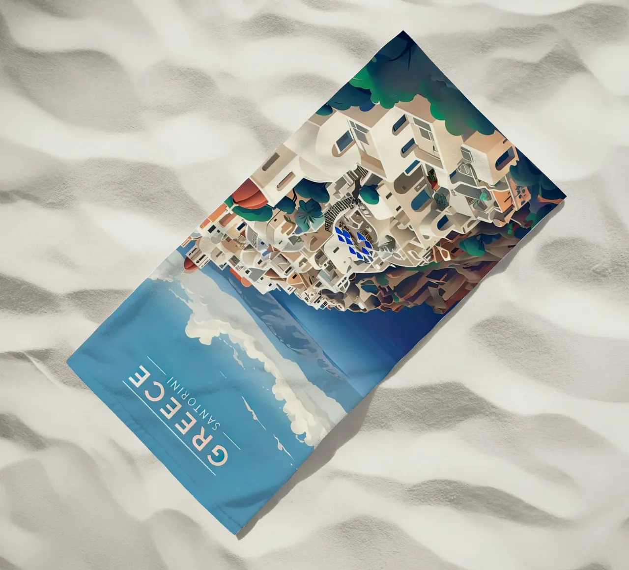 Greece santorini poster telo mare da 🎁 ARTVI-SHOP