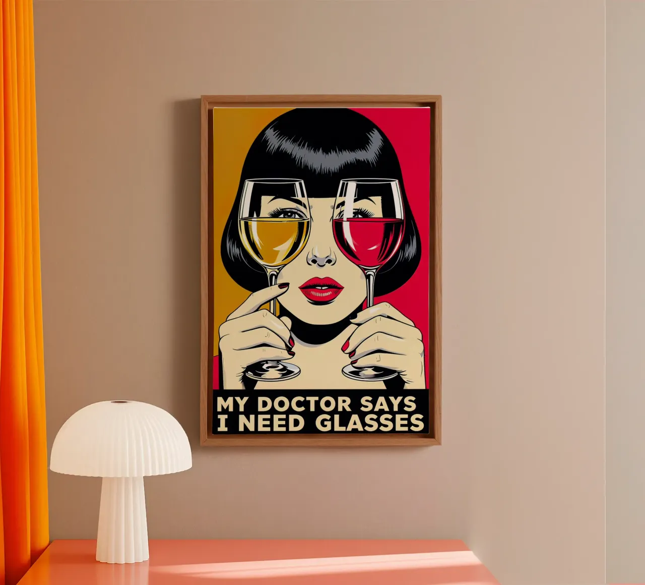 Mijn dokter zegt dat ik een bril nodig heb canvas met Baklijst van 🎁 ARTVI-SHOP