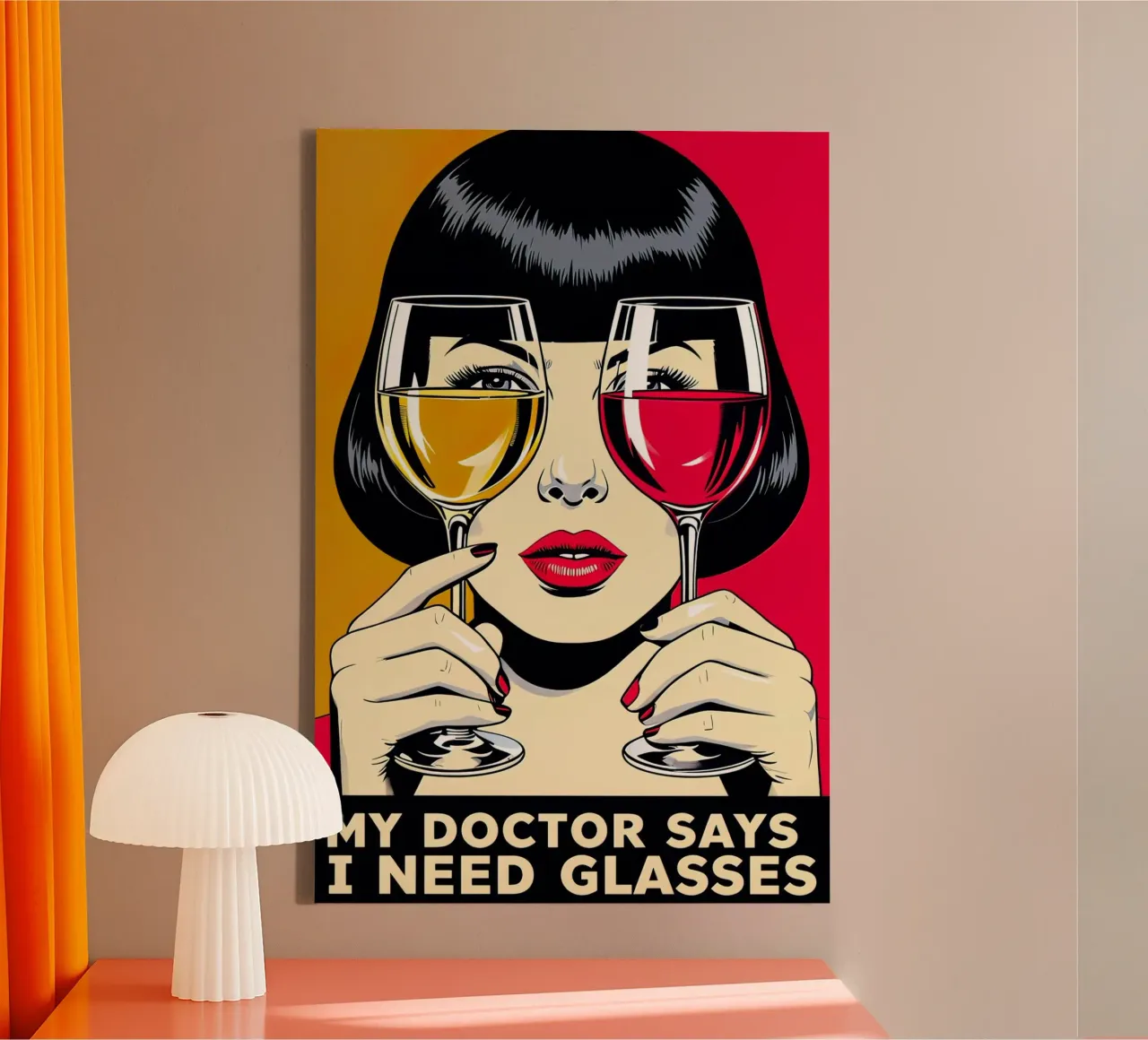Mijn dokter zegt dat ik een bril nodig heb canvas met Baklijst van 🎁 ARTVI-SHOP