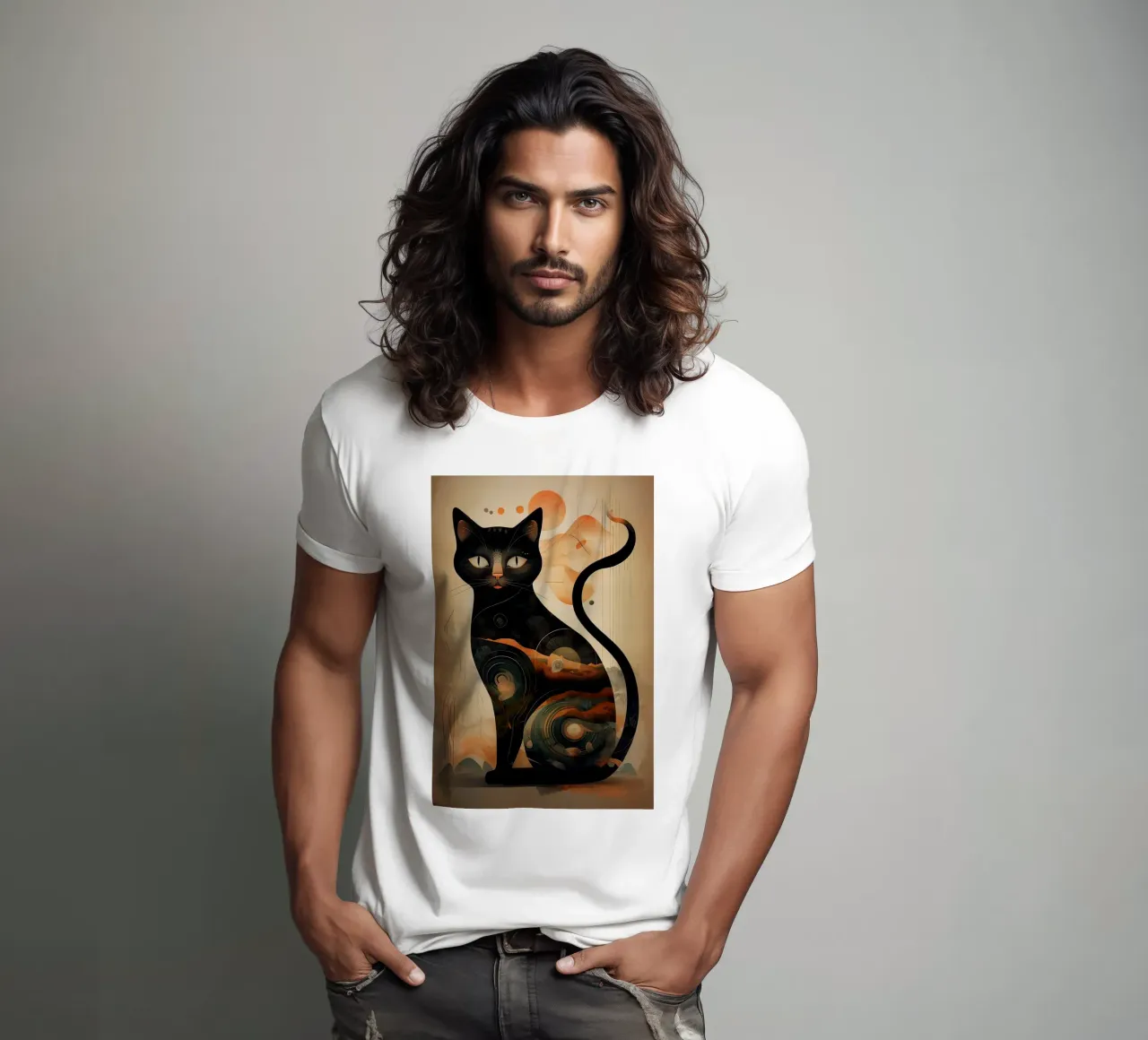 el gato místico camiseta de 🎁 ARTVI-SHOP