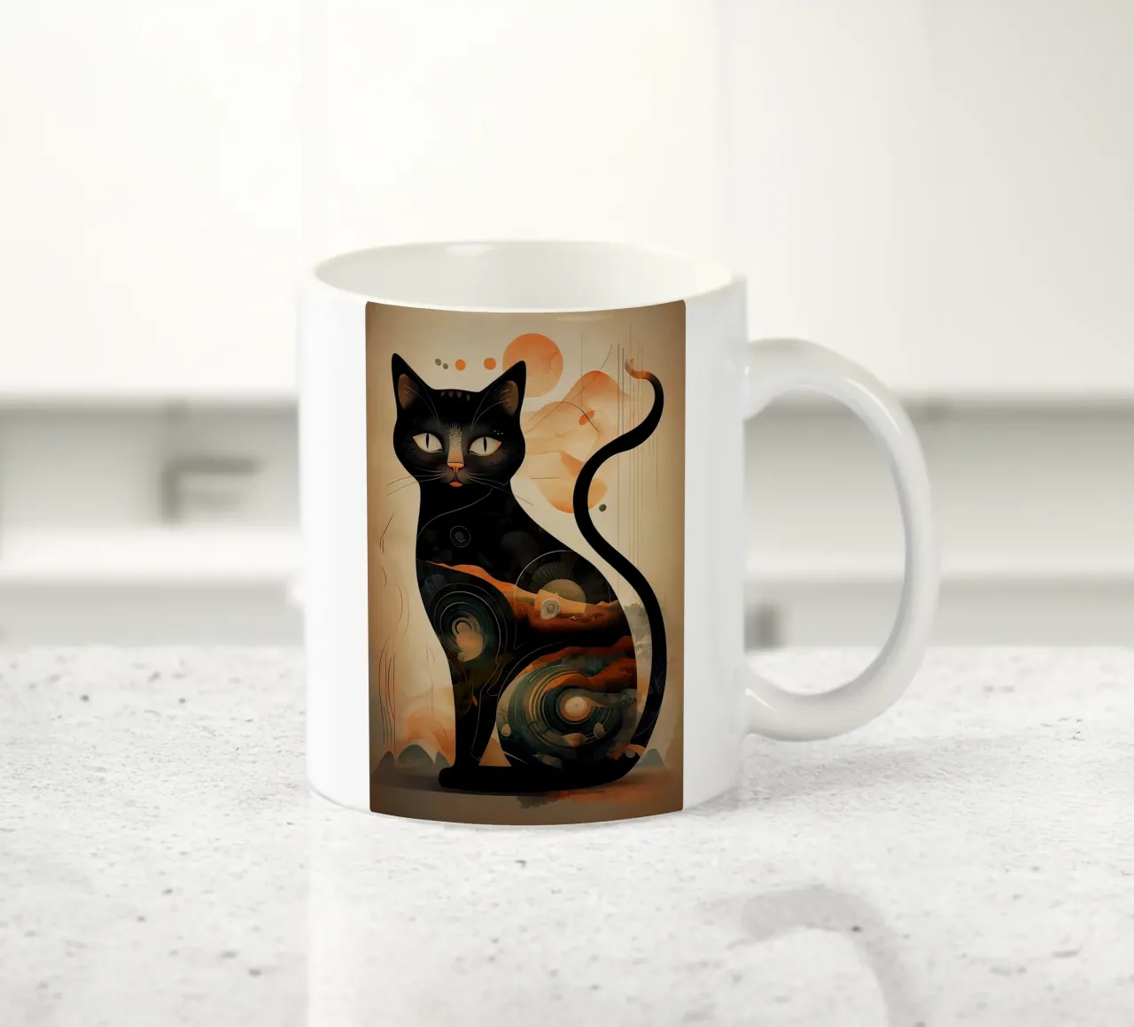 il gatto mistico tazza in ceramica da 🎁 ARTVI-SHOP