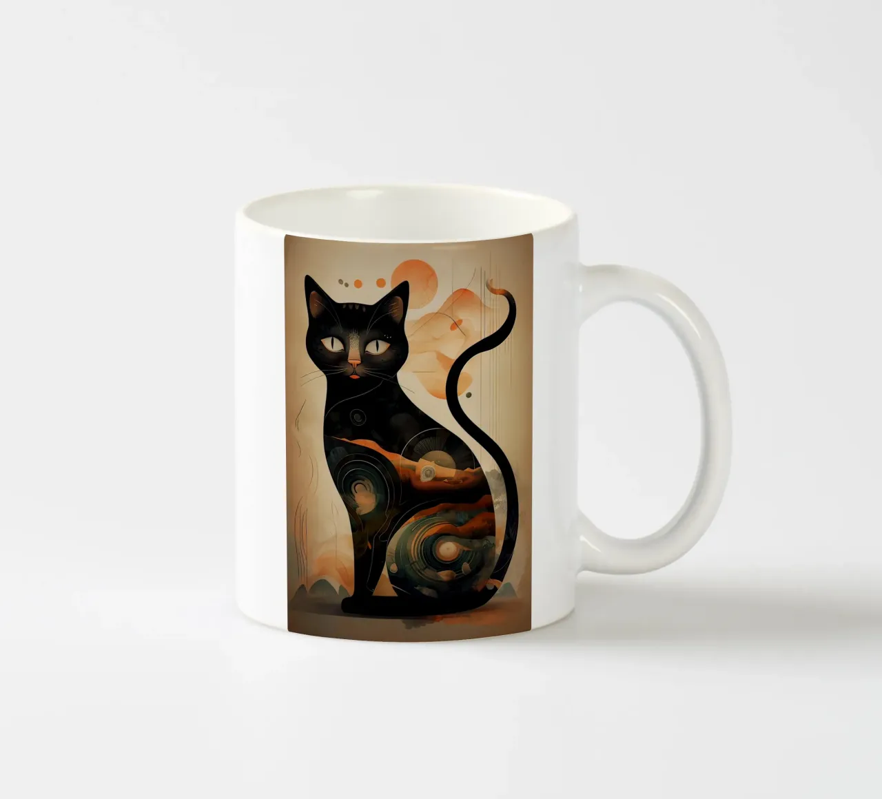 il gatto mistico tazza in ceramica da 🎁 ARTVI-SHOP