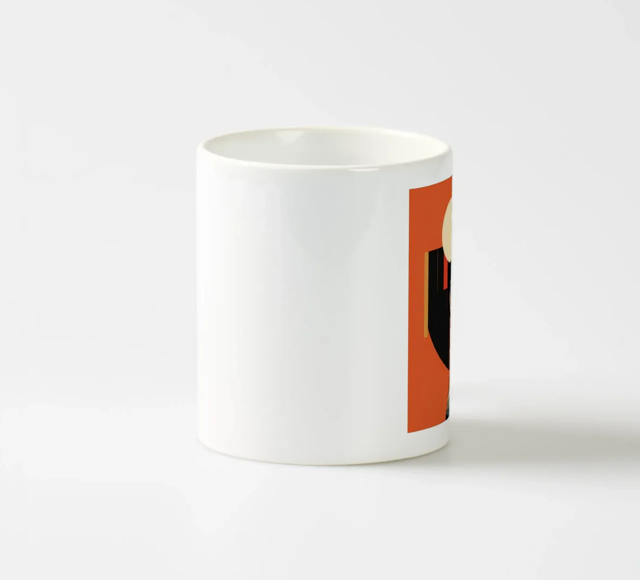 Abstract Bauhaus Ethiopian Woman ceramic mug by Artful Muse
