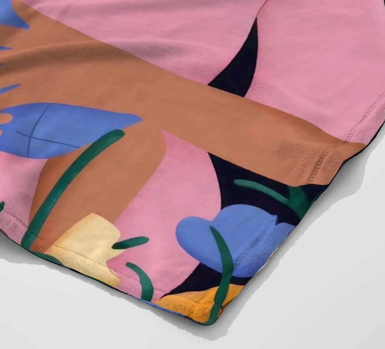 Floral Embrace Love fleece blanket by Emery Kate