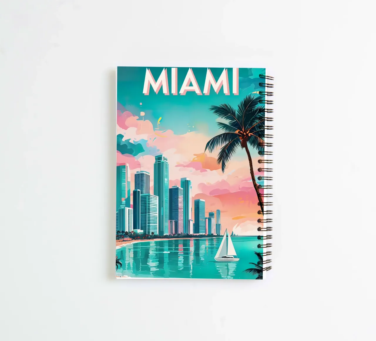 Miami poster spiral notebook by 🎁 ARTVI-SHOP
