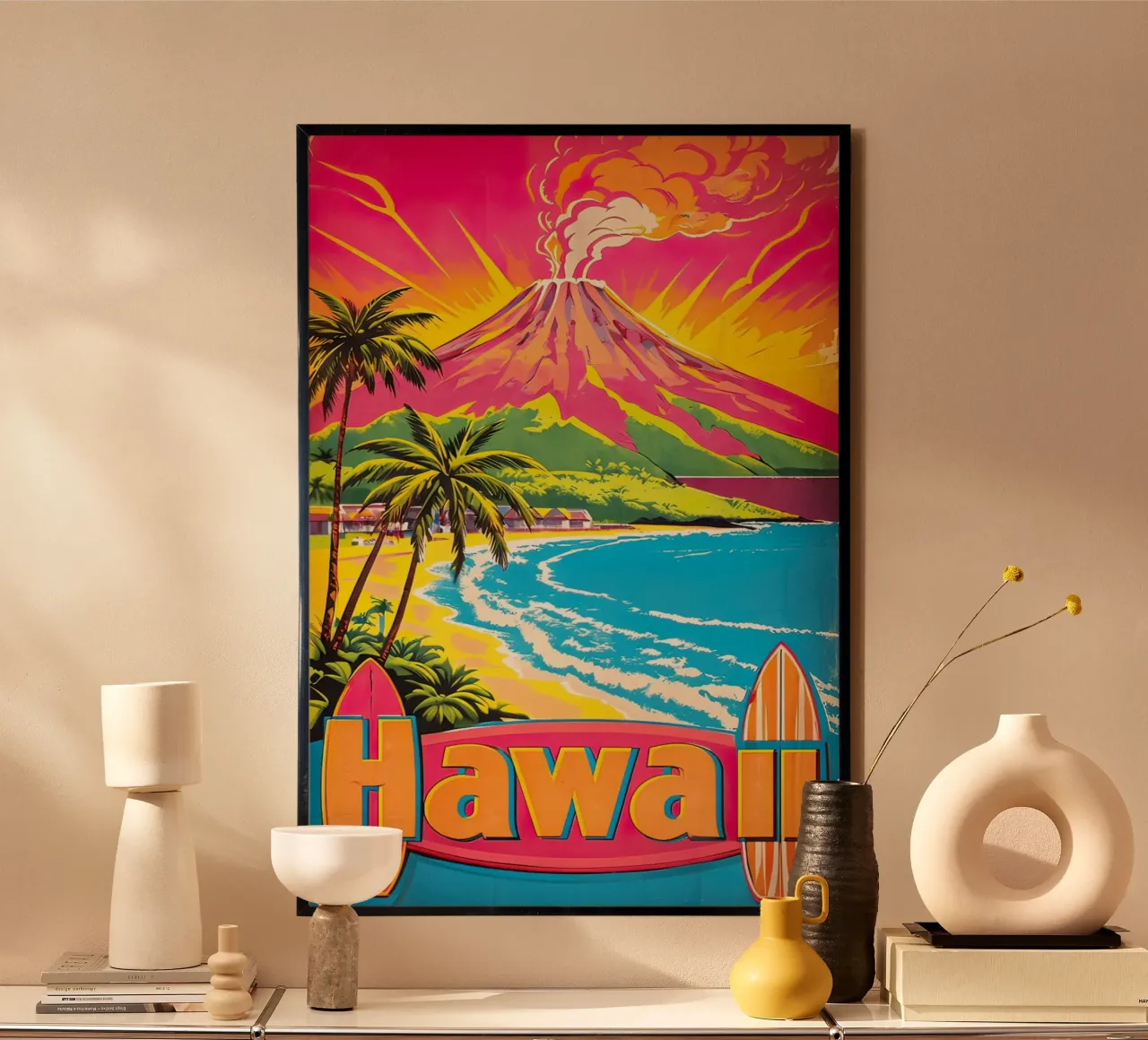 Hawaii poster poster con telaio in alluminio da 🎁 ARTVI-SHOP