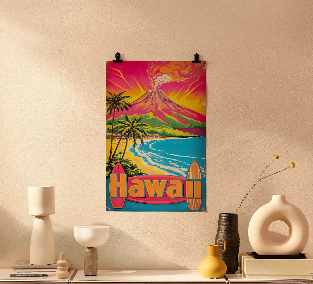 Hawaii poster poster con telaio in alluminio da 🎁 ARTVI-SHOP
