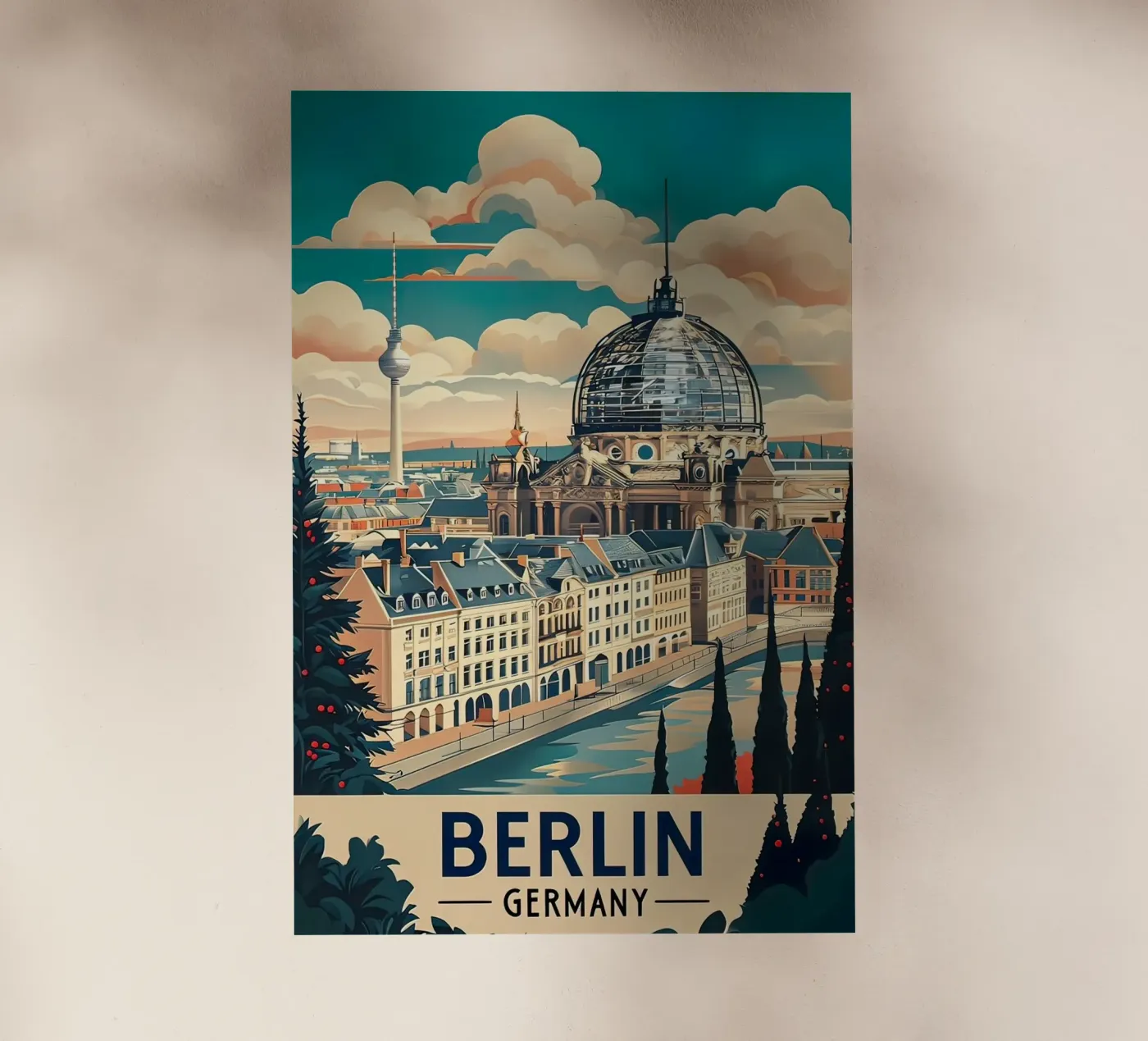 Berlin poster pellicola backlit da 🎁 NOBELART