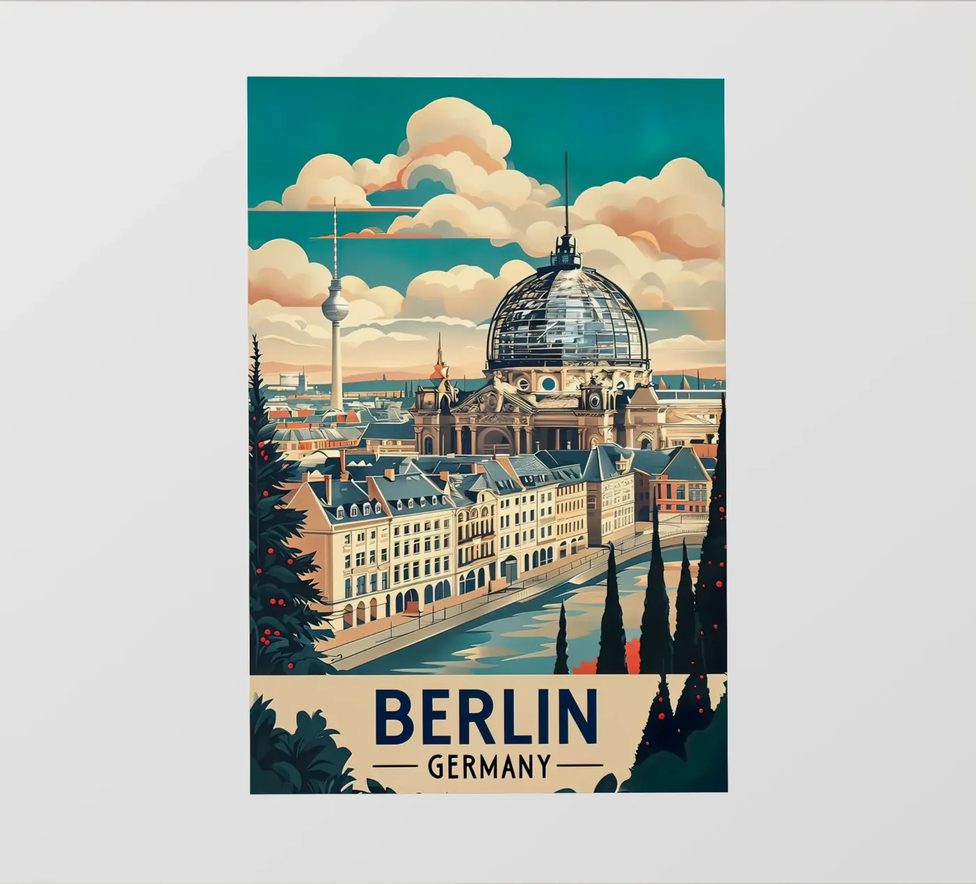 Berlin poster pellicola backlit da 🎁 NOBELART