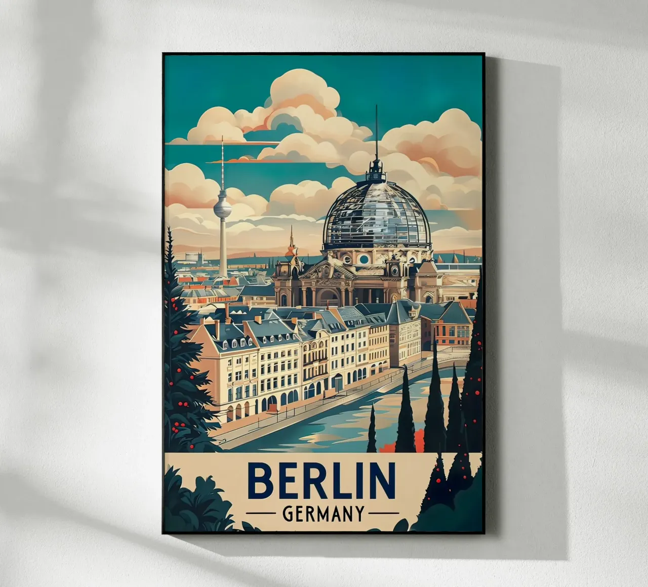 Berlin poster plexiglass da 🎁 NOBELART
