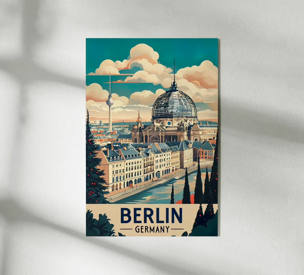 Berlin poster plexiglass da 🎁 NOBELART