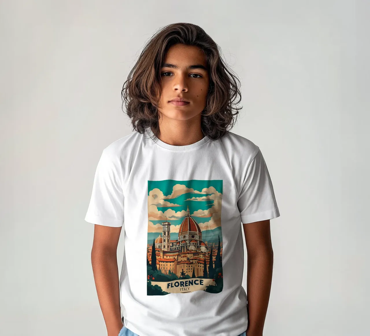 Florence poster kids t-shirt by 🎁 ARTVI-SHOP