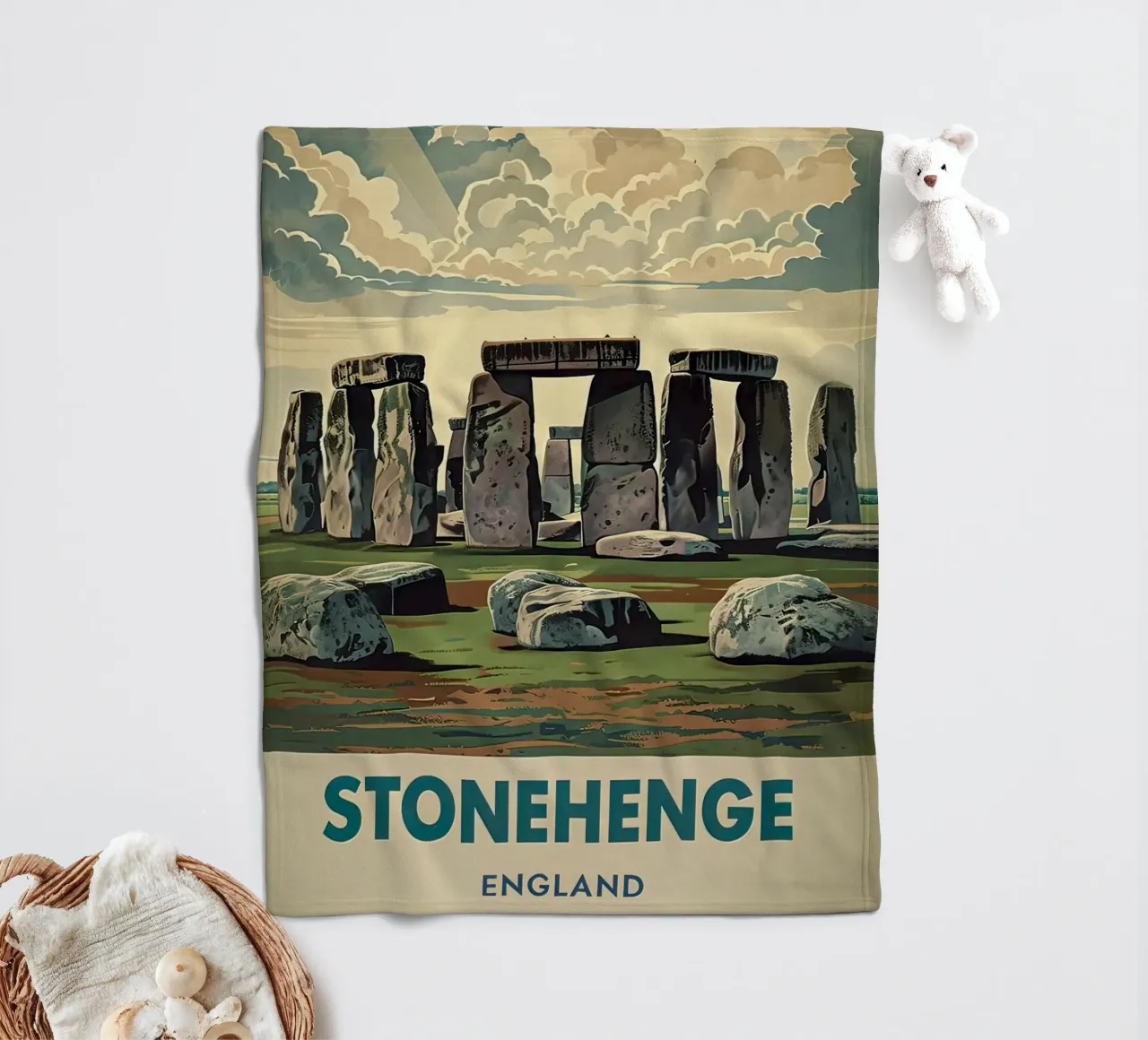 poster di stonehenge coperta in pile da 🎁 ARTVI-SHOP