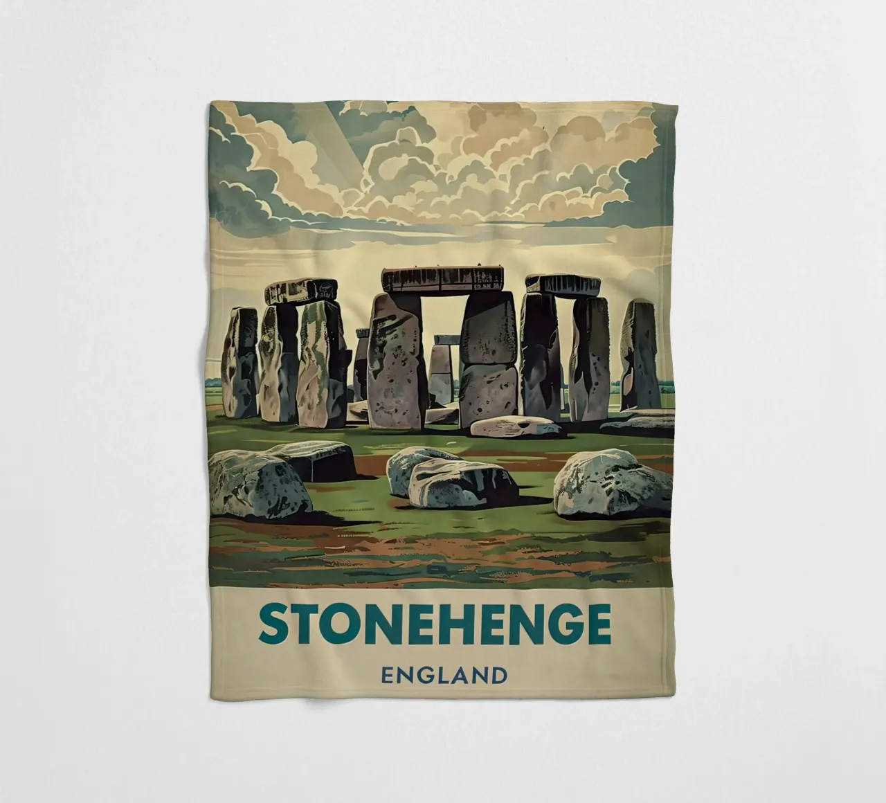 poster di stonehenge coperta in pile da 🎁 ARTVI-SHOP
