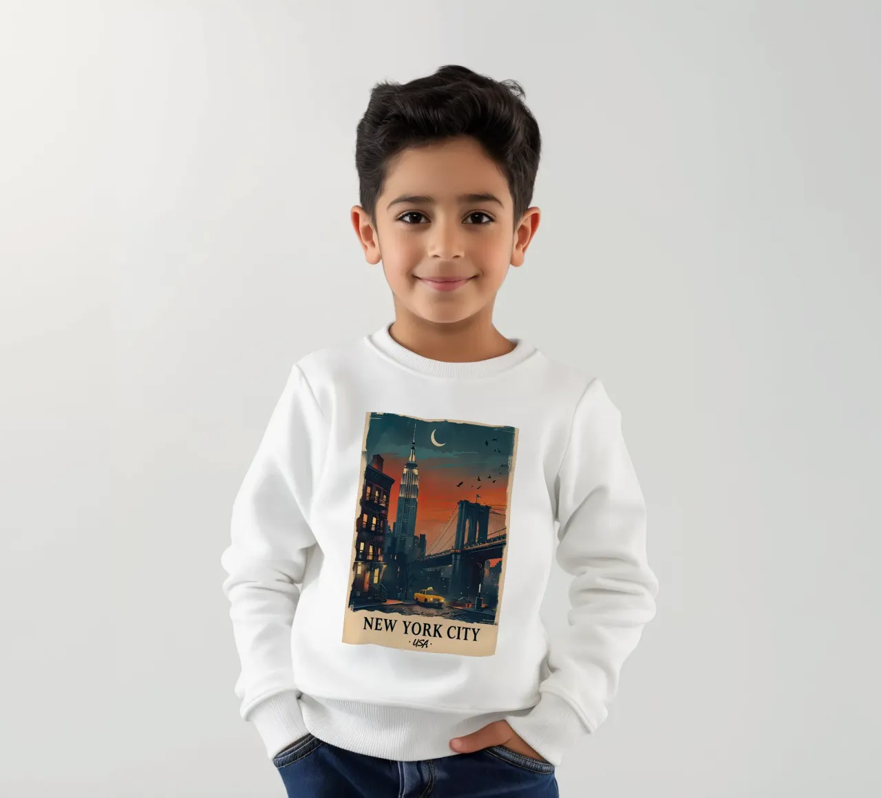 Manifesto di New York felpa bambino da ARTVI-SHOP