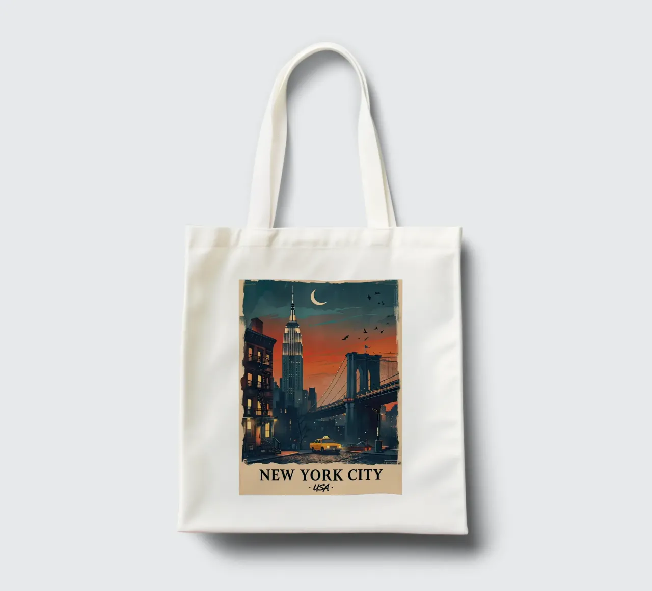 Manifesto di New York borsa in juta da 🎁 ARTVI-SHOP