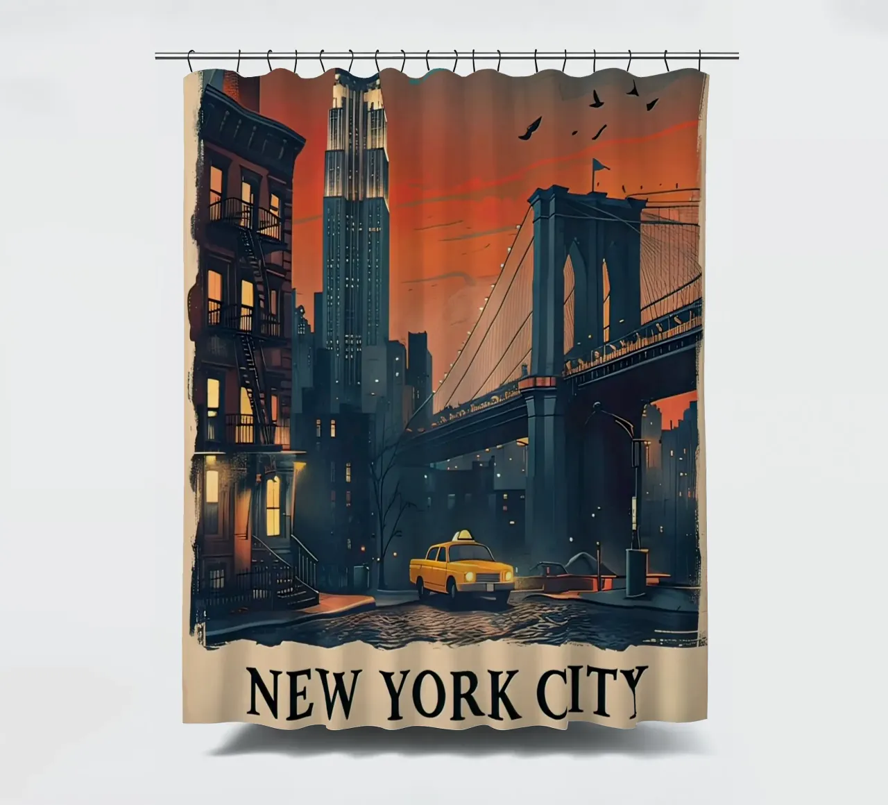 Manifesto di New York tenda da doccia da 🎁 ARTVI-SHOP