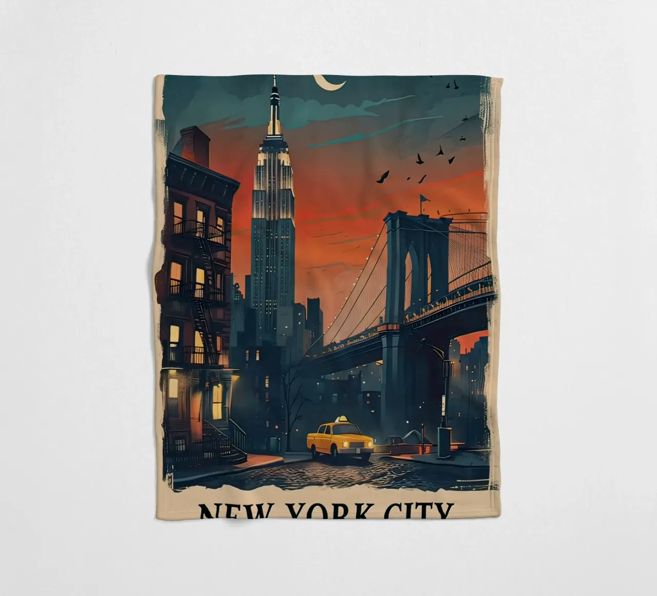 Manifesto di New York coperta in pile da ARTVI-SHOP