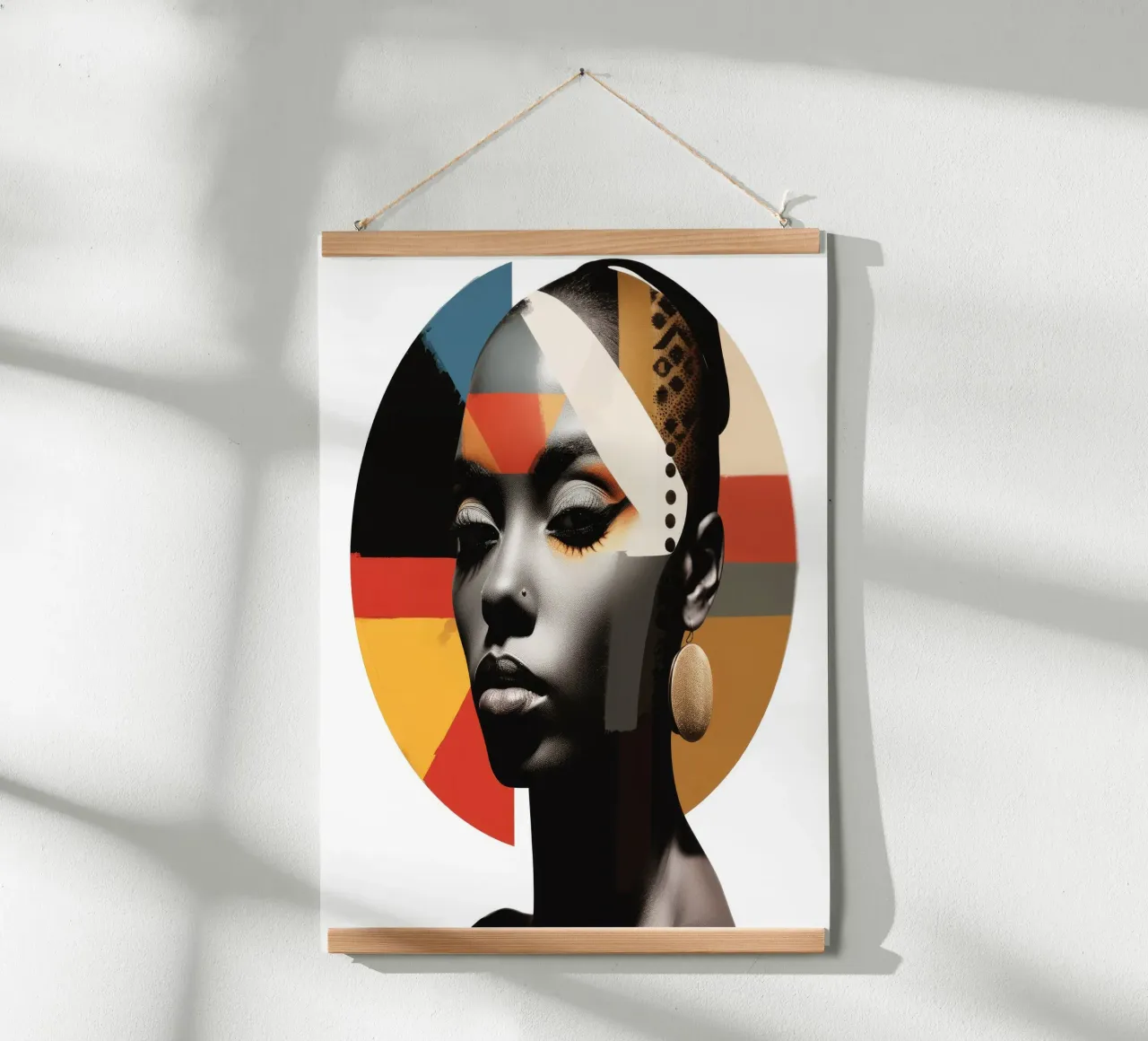 Mujer etíope abstracta Bauhaus poster de Artful Muse